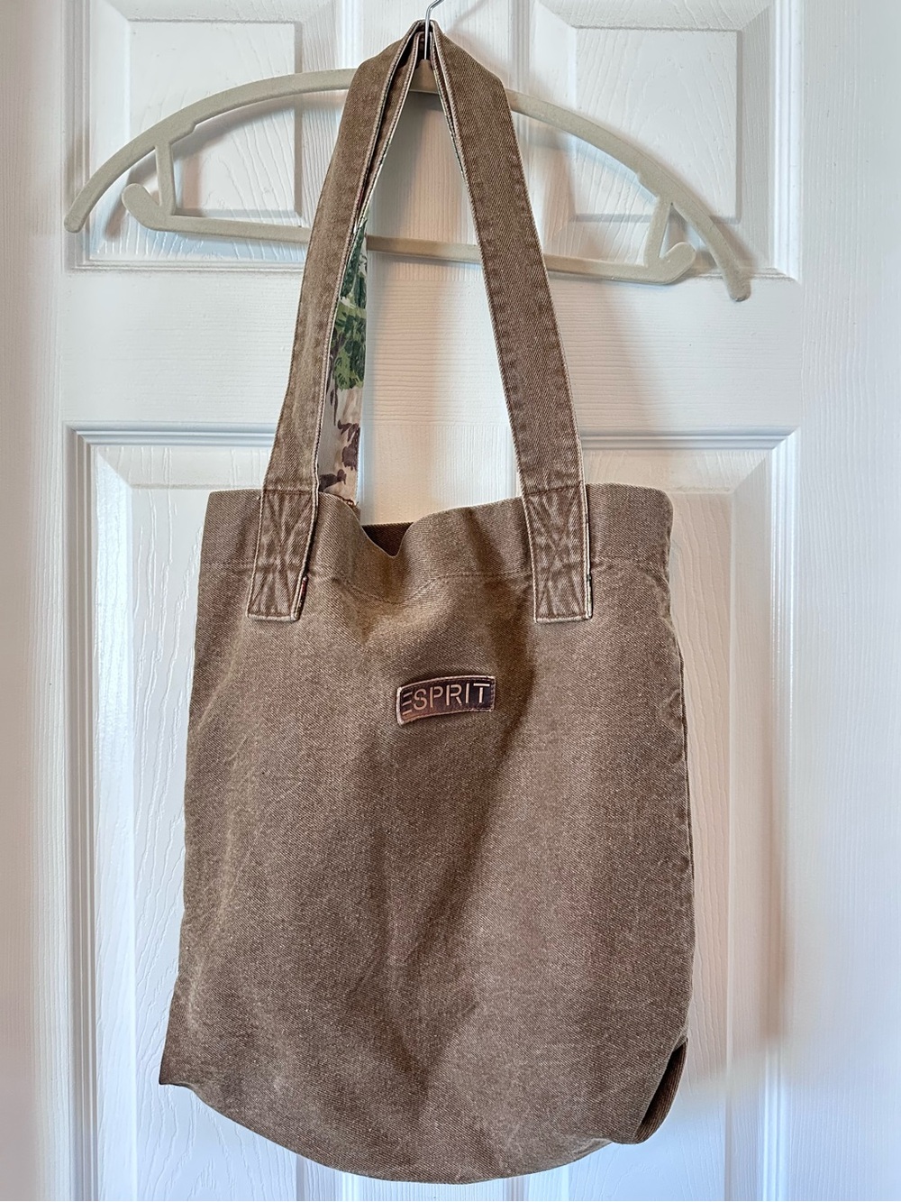 Vintage 80’s ESPRIT Acid Wash South Western Cowboy Canvas Tote Bag RARE HTF - Picture 5 of 12